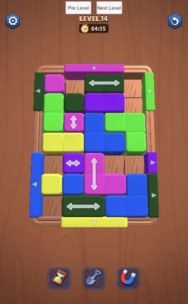 wood color block jam 3d