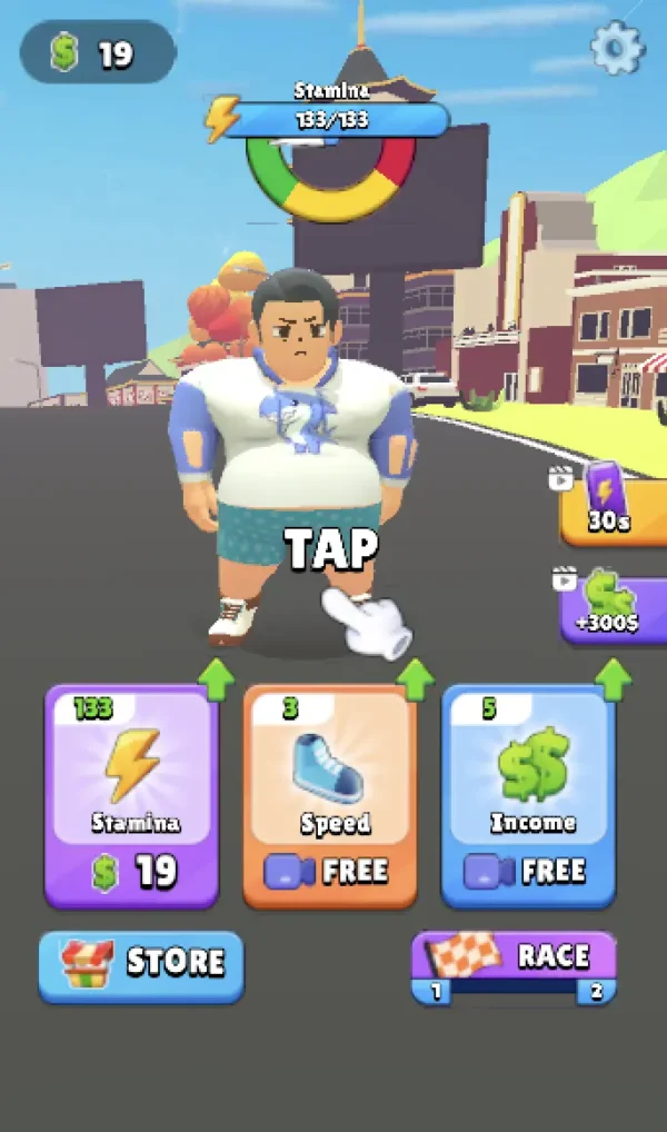 idle clicker run race